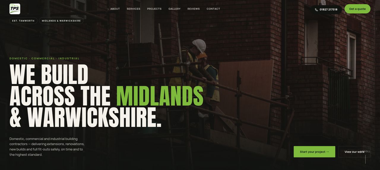 TPS Contract Solutions website homepage